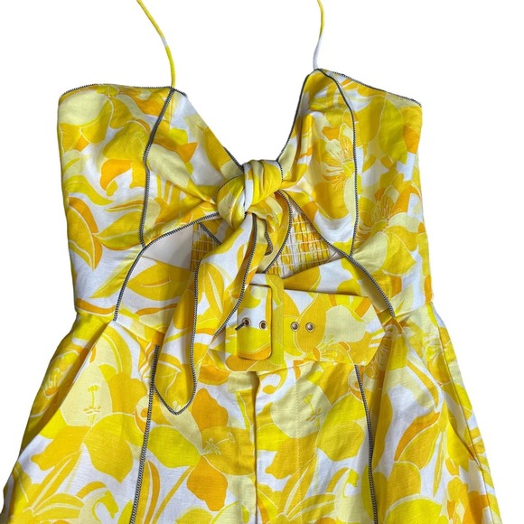 Yellow Floral Jumpsuit - Picture 4 of 16